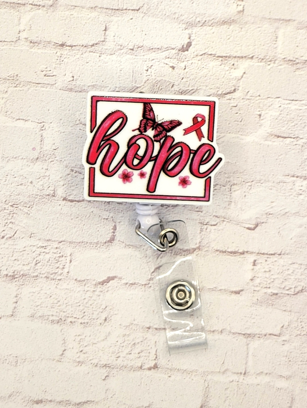 Hope Pink Badge Reel
